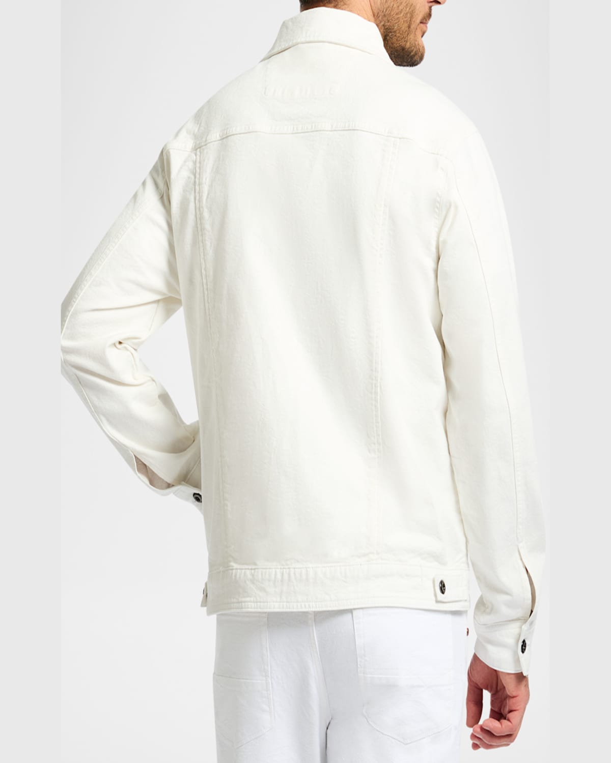 Robert Graham Men's Wells Denim Jacket In White