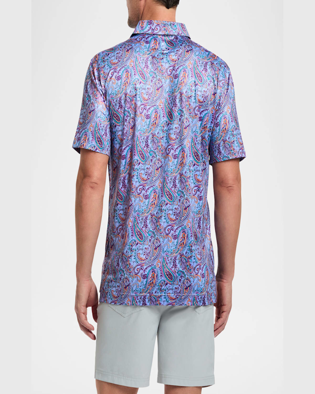 Robert Graham Matos Paisley Performance Golf Polo In Purple
