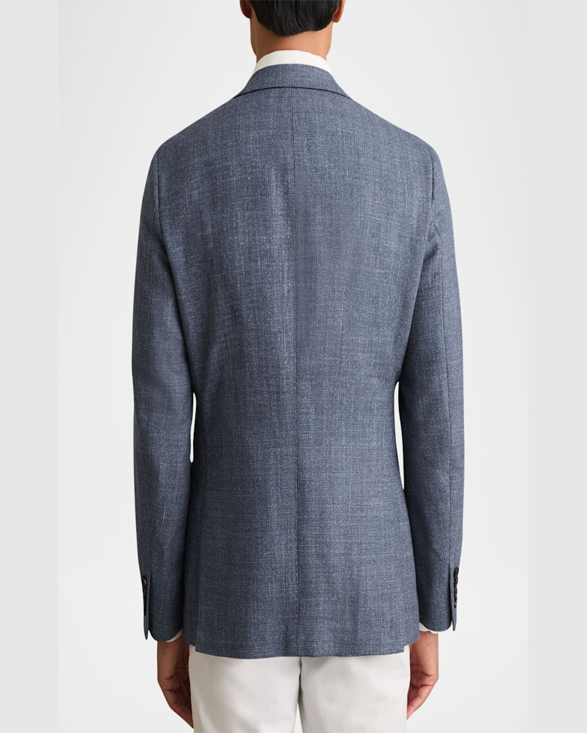 Reiss Mens Stack Single-breasted Wool-blend Blazer Blue In Blue