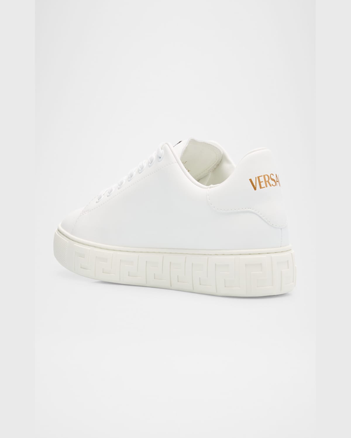 Versace Molded Sole Nylon Greca Sneakers In 1w010 White
