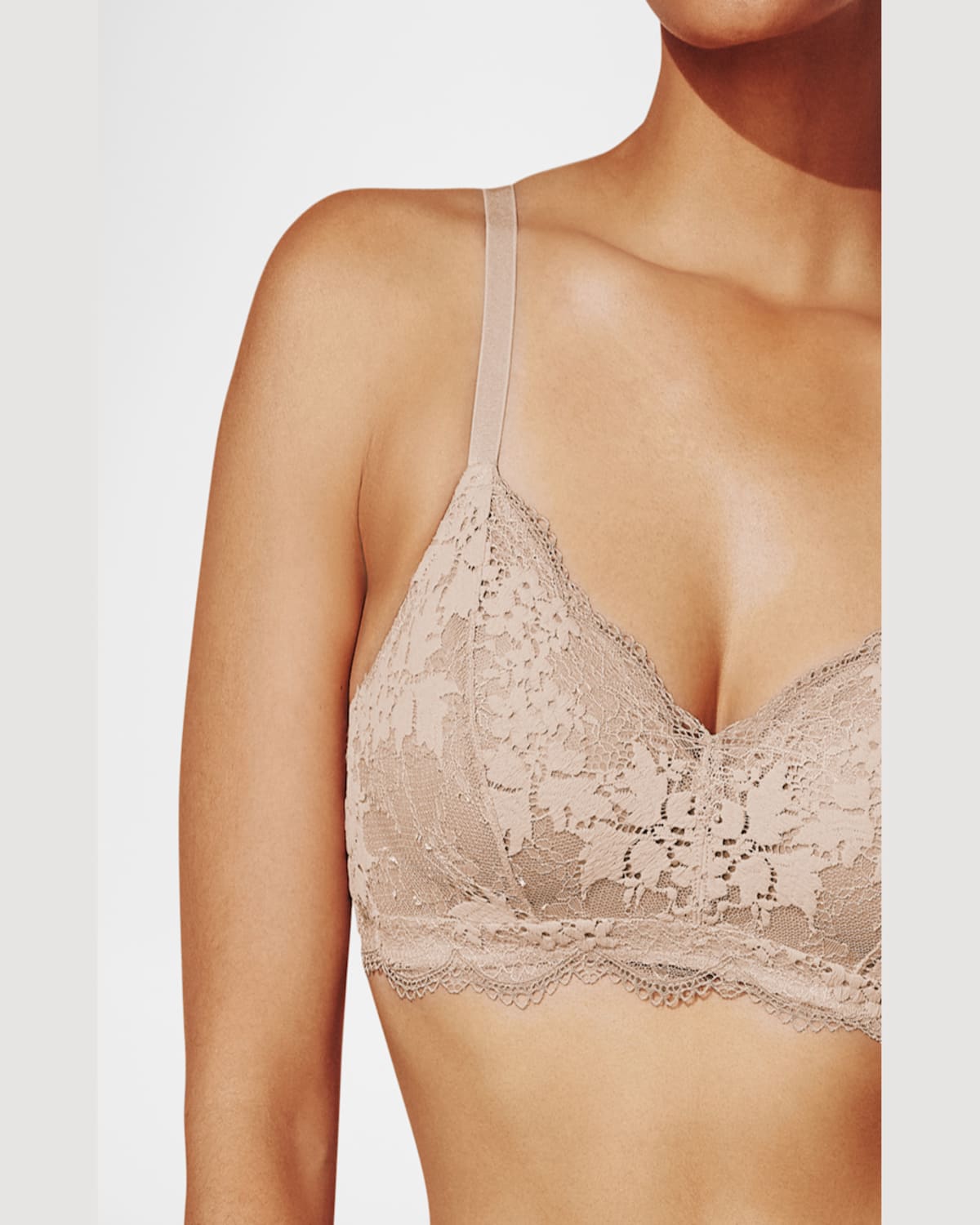 Thirdlove All Day Lace Wireless Memory Foam Bra In Medium Beige