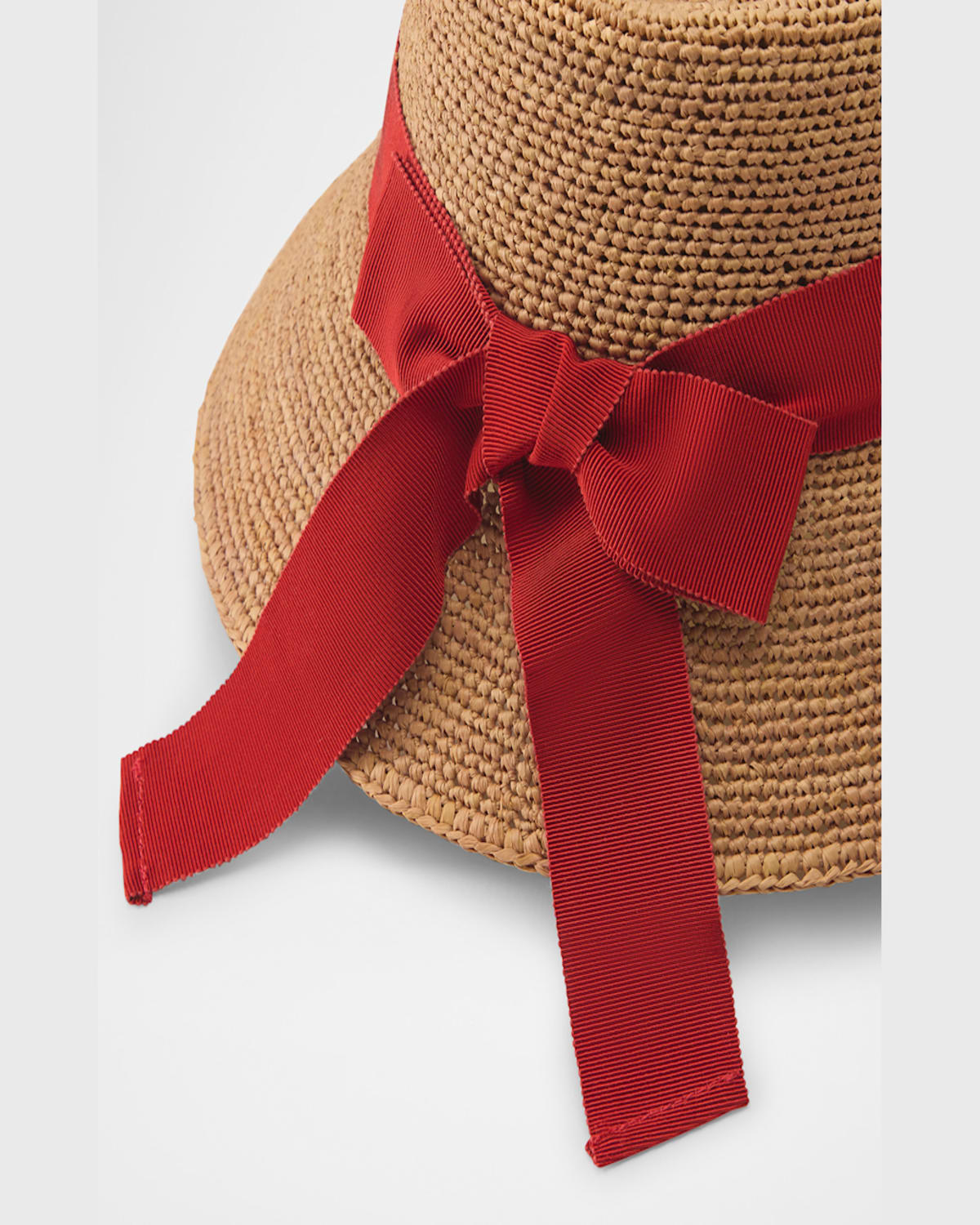 Helen Kaminski Clover Raffia Cloche Bucket Hat In Nougat Tropical
