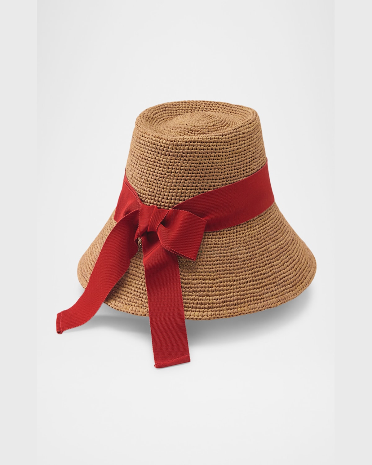 Helen Kaminski Clover Raffia Cloche Bucket Hat In Nougat Tropical