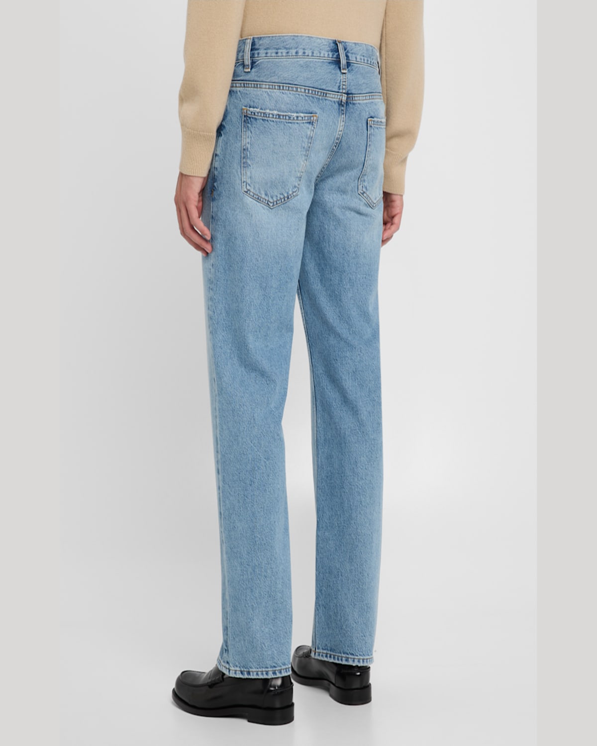 Frame Relaxed Straight Leg Jeans In Jefferson