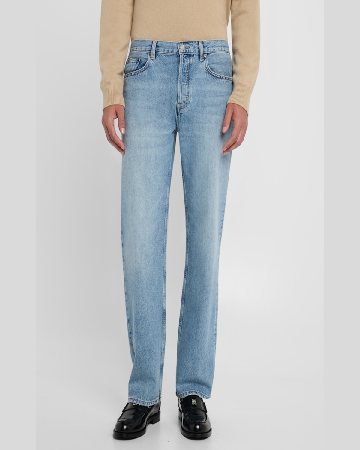 Frame Relaxed Straight Leg Jeans In Jefferson
