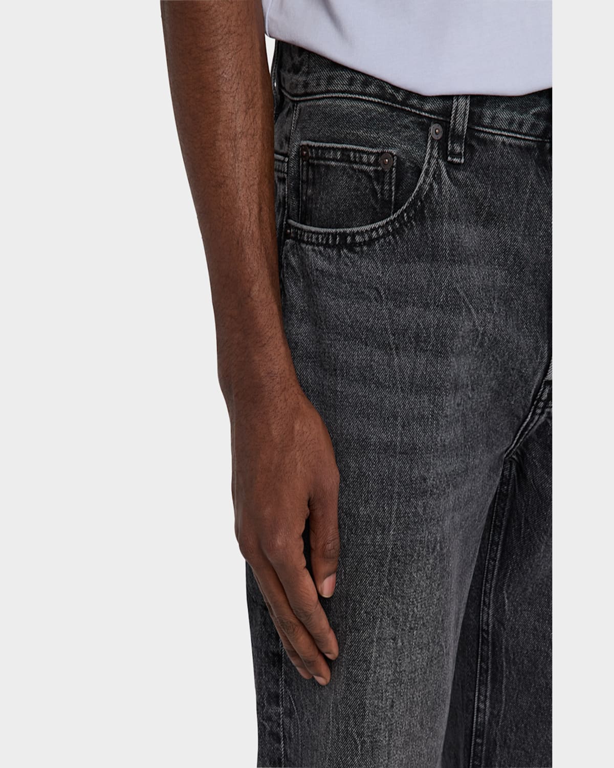 Frame Men's Washed Denim Relaxed Jeans In Brentwood