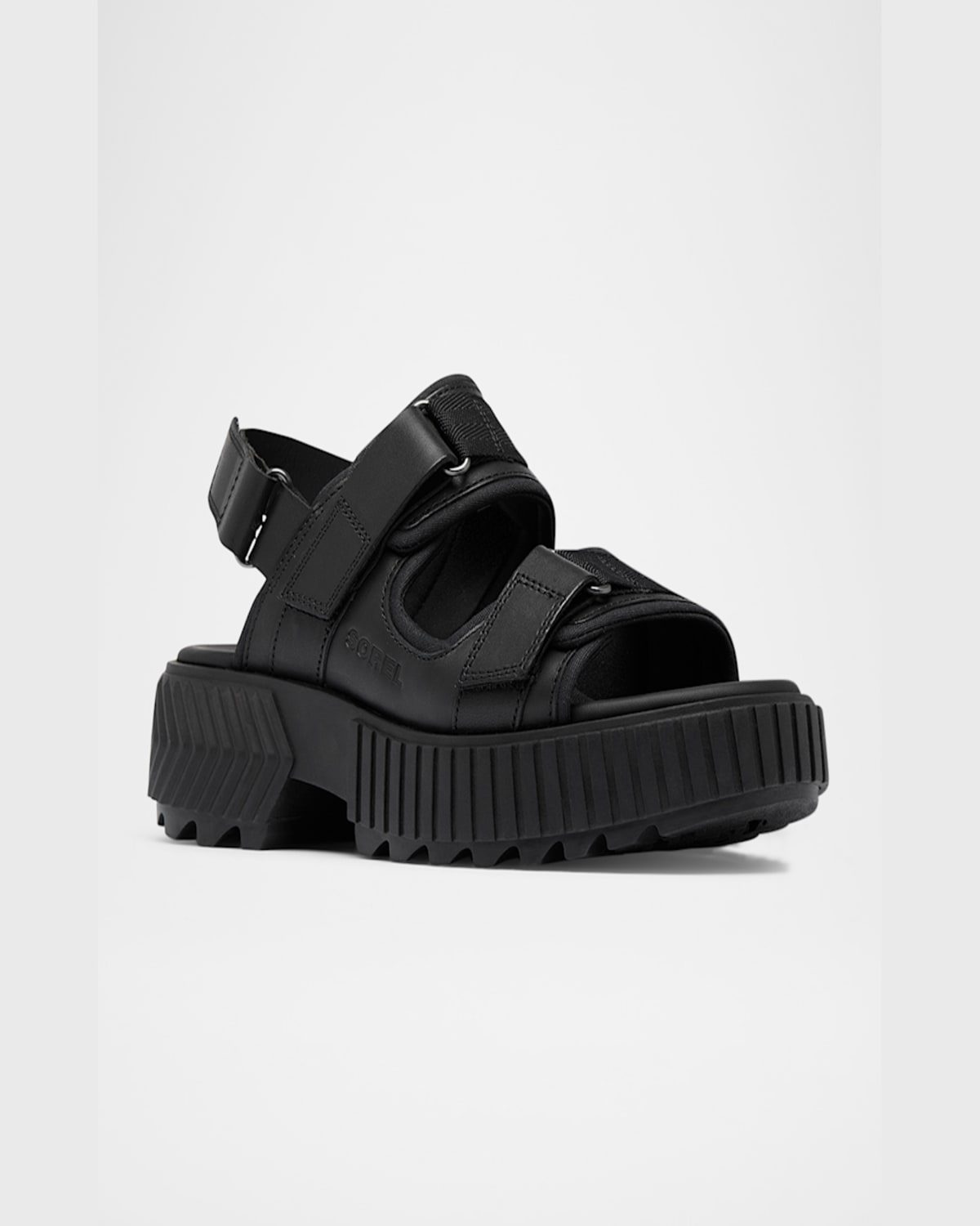 Sorel Ona Sporty Dual-grip Slingback Sandals In Black Black