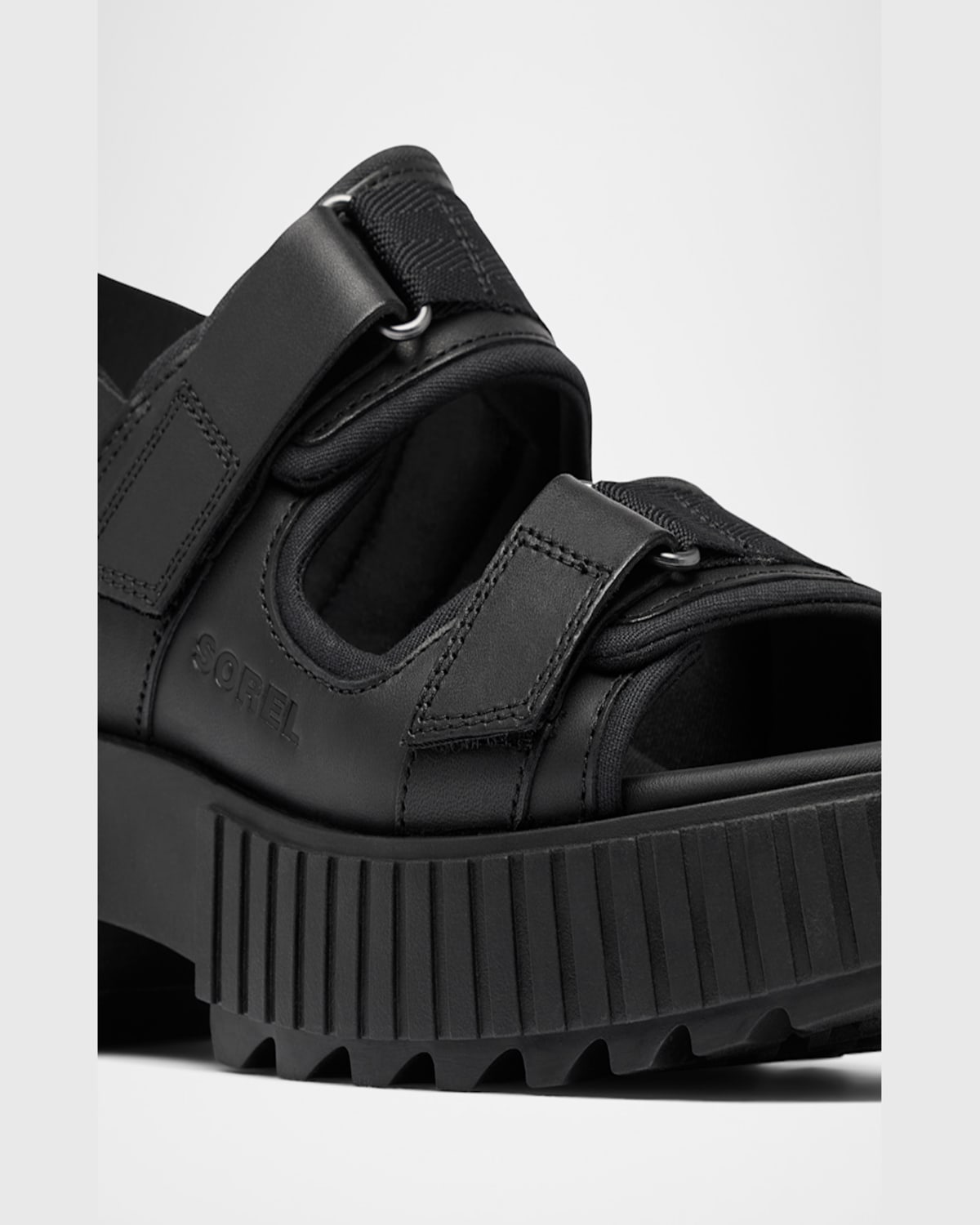 Sorel Ona Sporty Dual-grip Slingback Sandals In Black Black