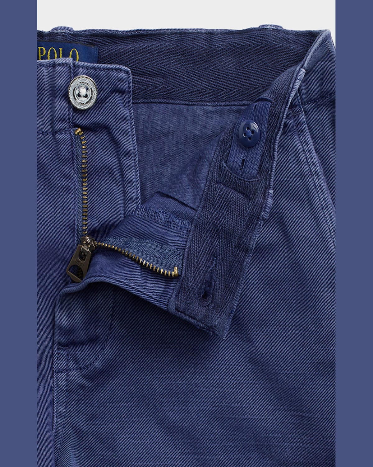 RALPH LAUREN BOY'S CHINO EMBROIDERED SHORTS 