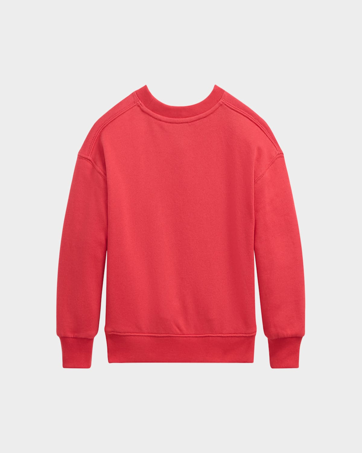 Ralph Lauren Girl's Polo Bear Terry Sweatshirt In Starboard Red