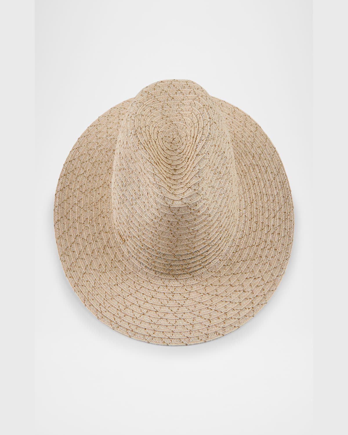 Eugenia Kim Courtney Hemp Straw Fedora Hat In Natural Gold