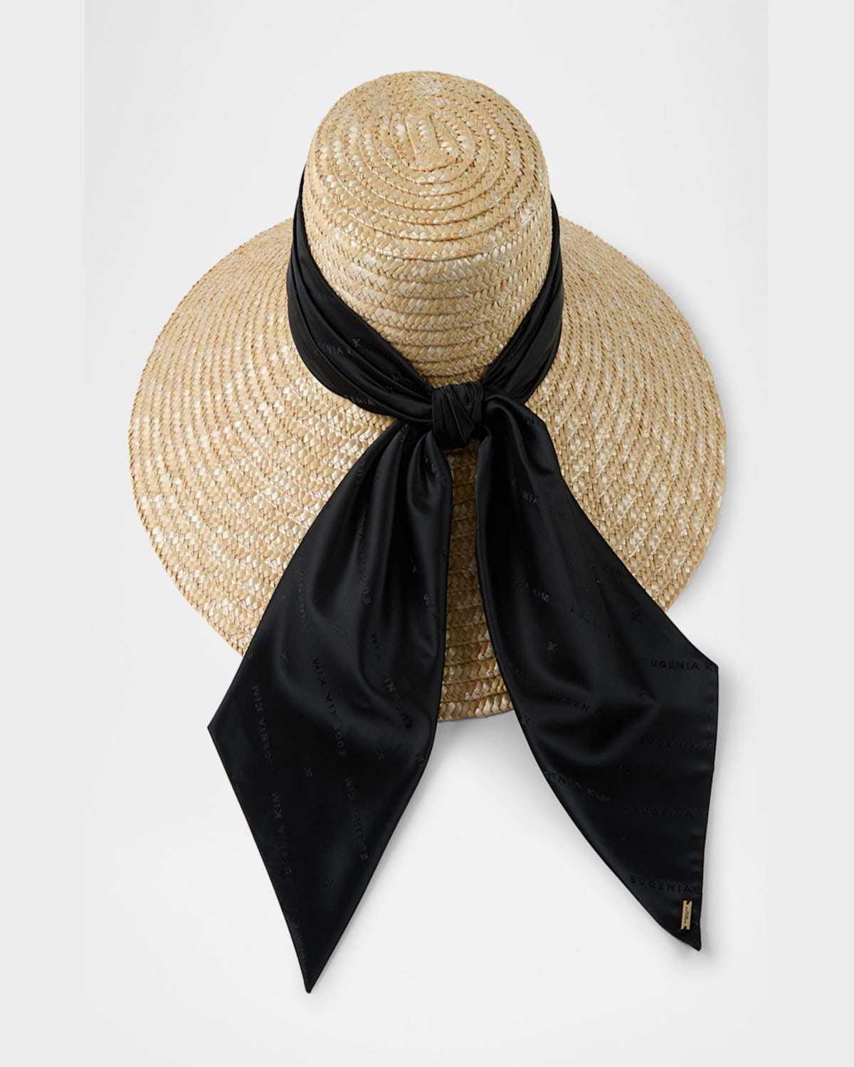 Shop Eugenia Kim Mirabel Bow Straw Beach Hat In Natural