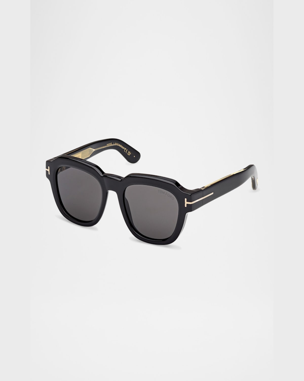Tom Ford Men's Icon Collection Acetate Square Sunglasses In Shiny Black