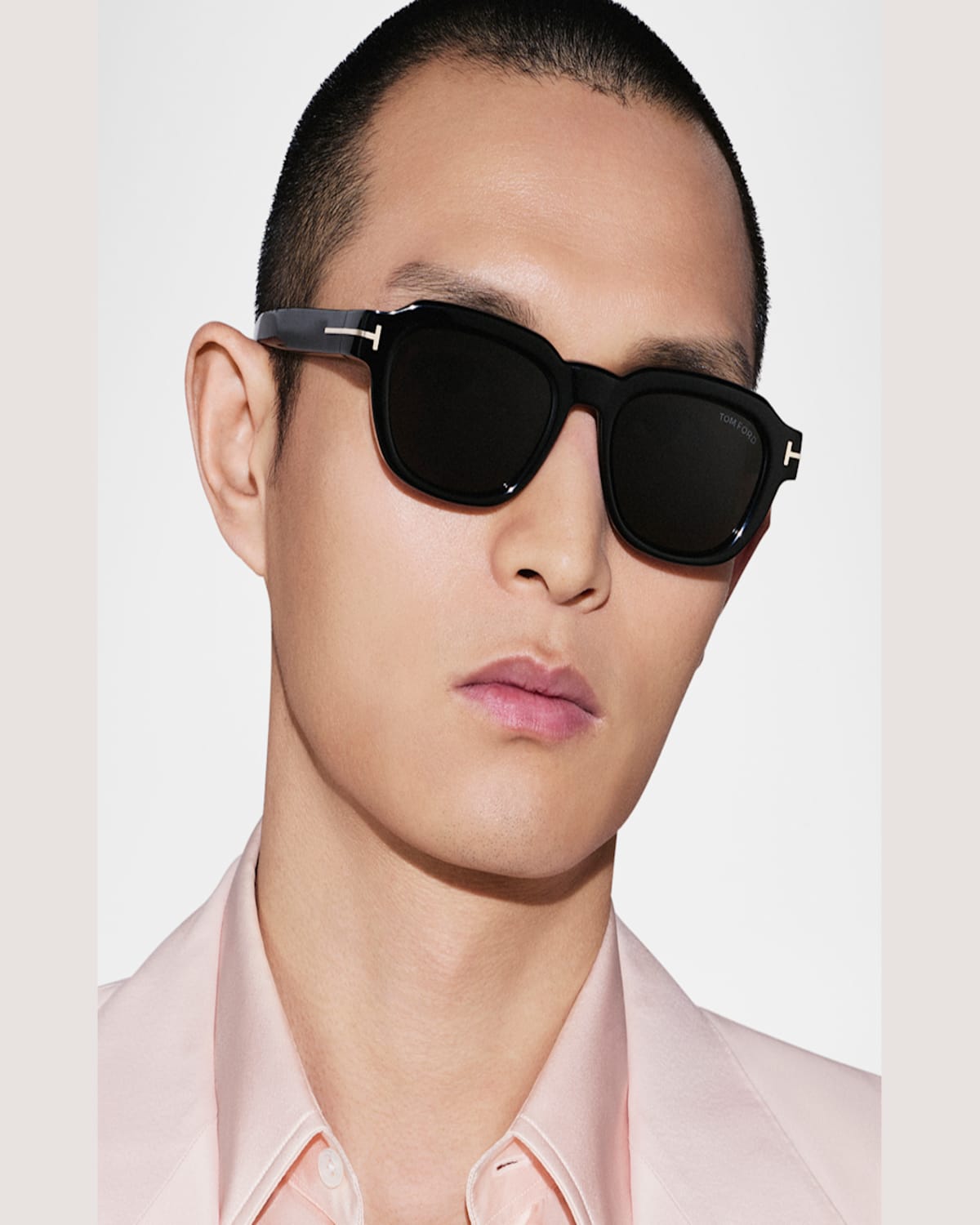 Tom Ford Men's Icon Collection Acetate Square Sunglasses In Shiny Black
