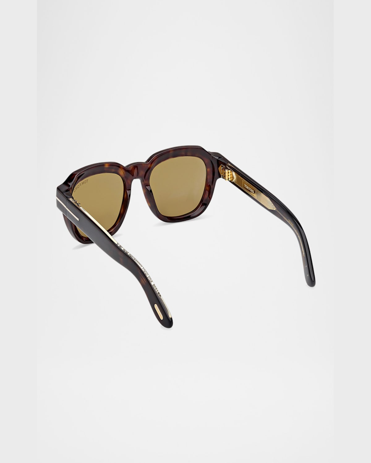 Tom Ford Men's Icon Collection Acetate Square Sunglasses In Shiny Dark Havana