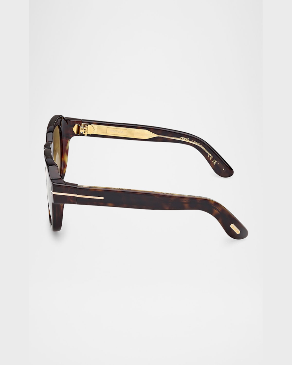 Tom Ford Men's Icon Collection Acetate Square Sunglasses In Shiny Dark Havana
