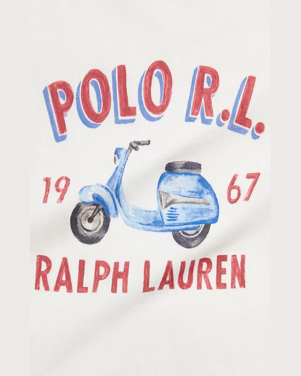 Ralph Lauren Boy's Graphic T-shirt W/ Chambray Shorts In Nevis
