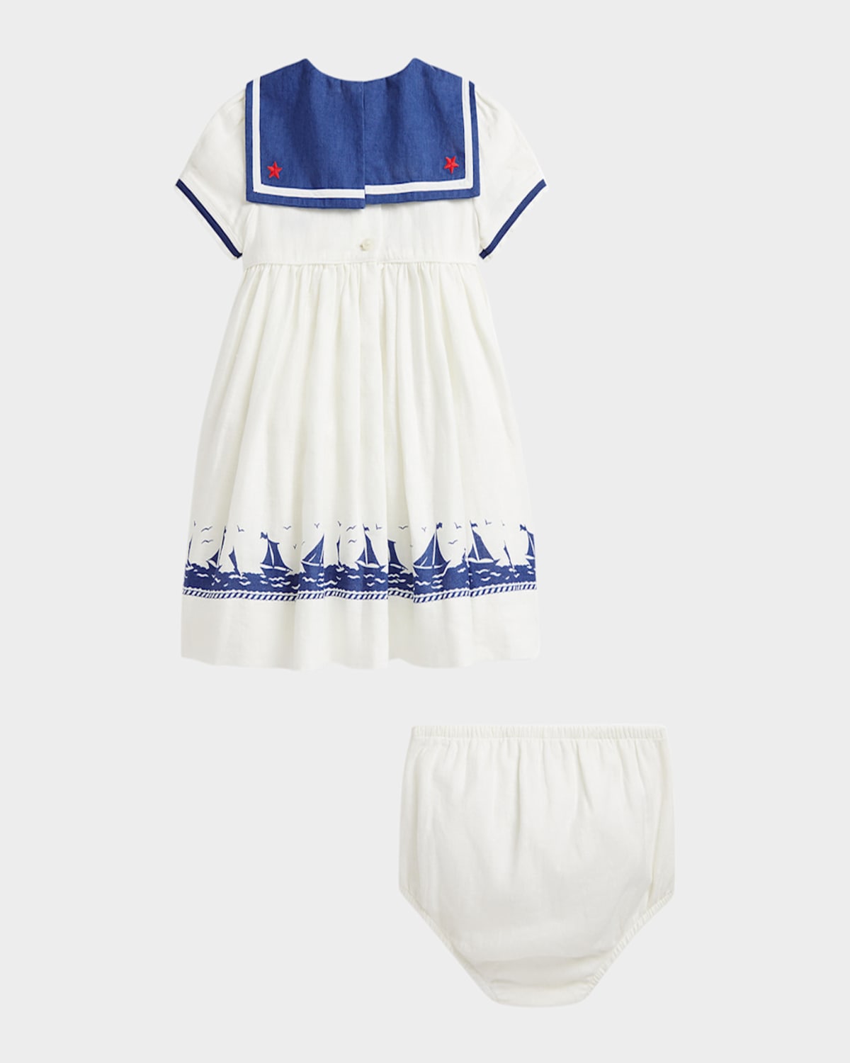 Ralph Lauren Girl's Embroidered Sailor Dress In Nevis
