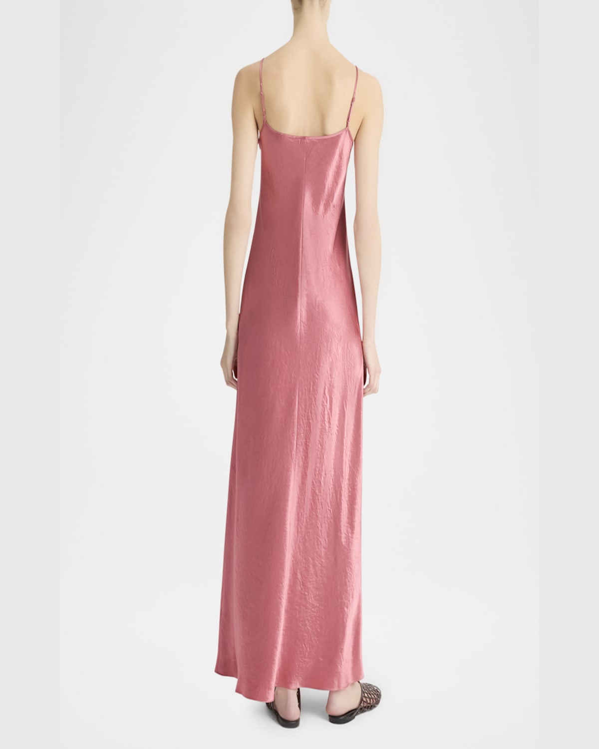 Vince Bias Slip Dress In Peony Wood
