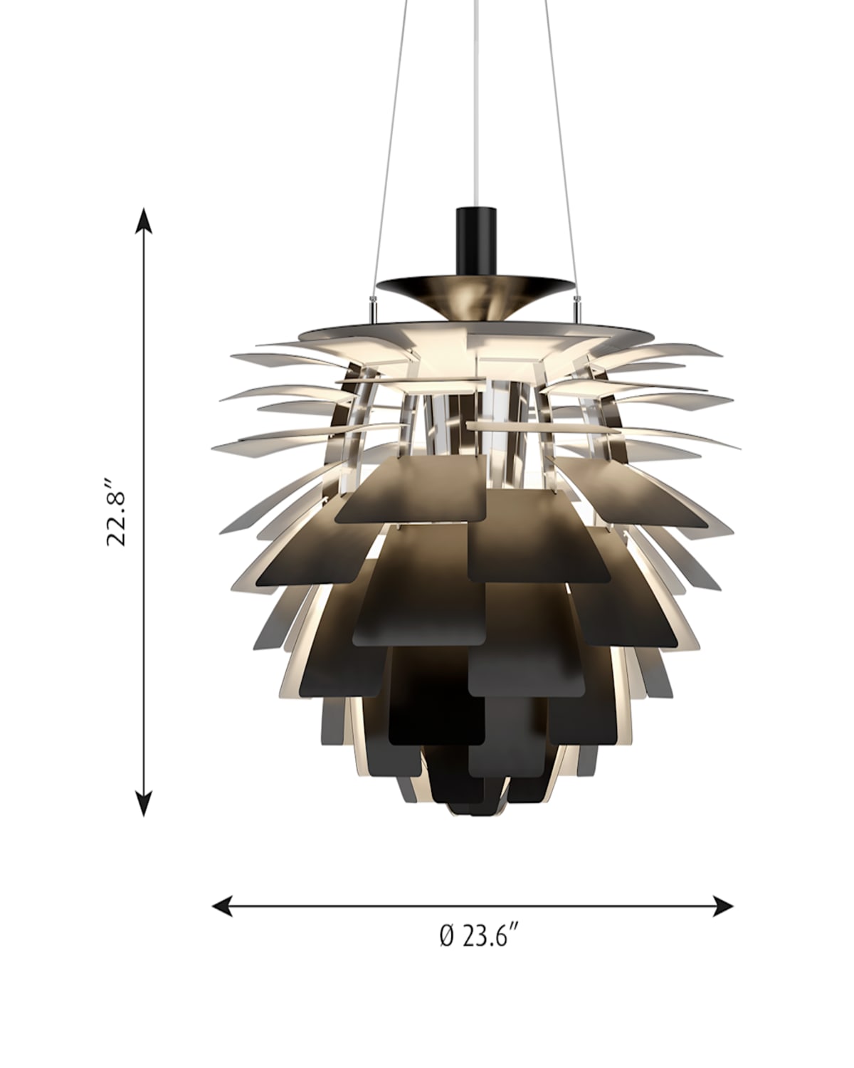 Louis Poulsen Ph 24" Artichoke Pendant In Brass