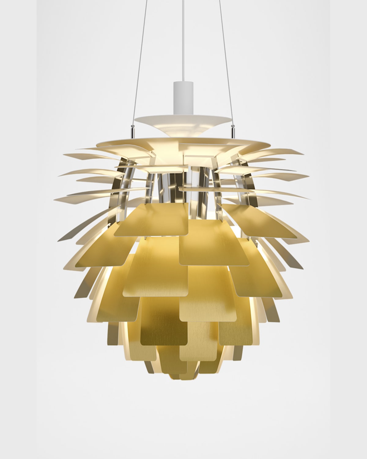 Louis Poulsen Ph 24" Artichoke Pendant In Brass
