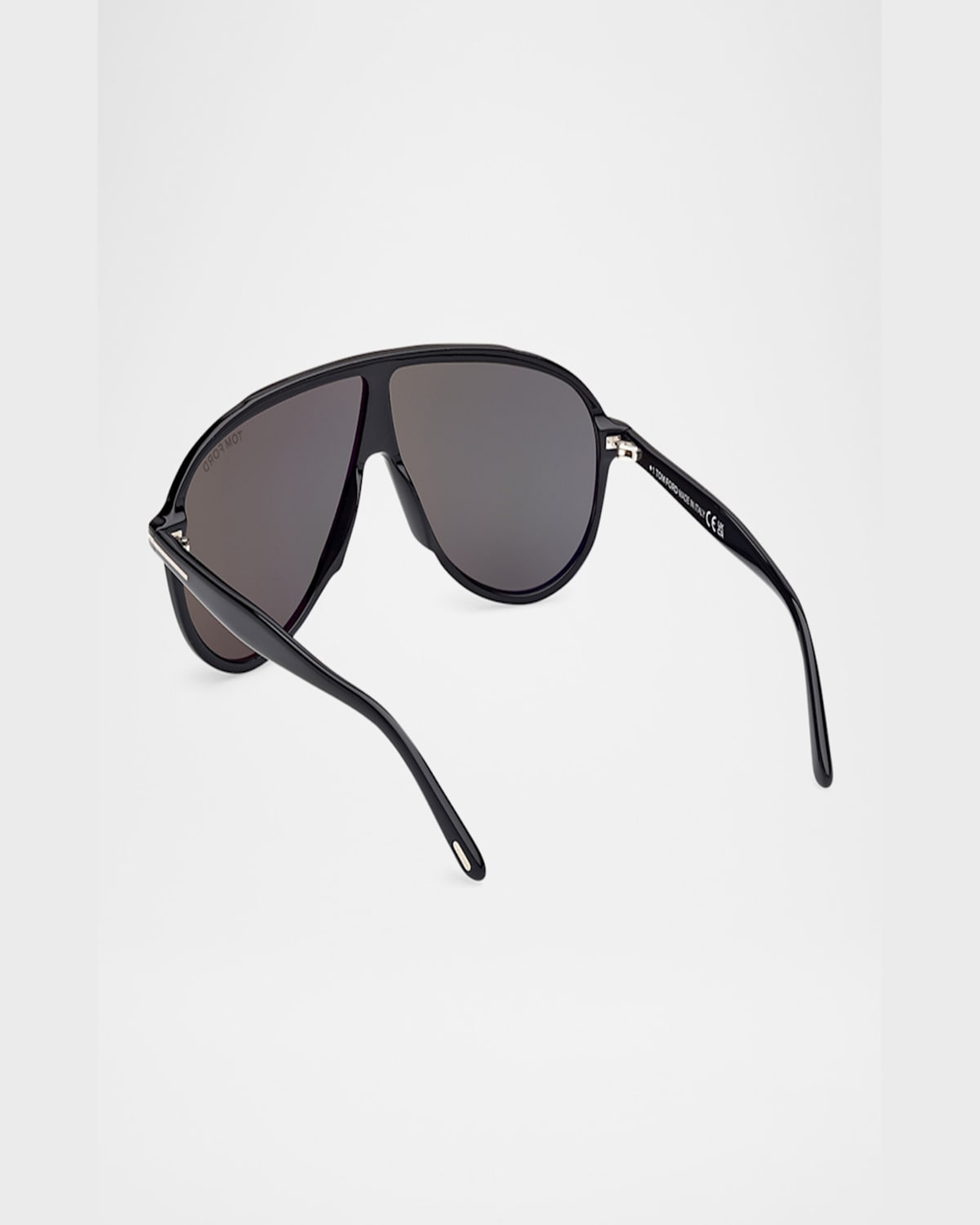 Tom Ford Vladamir Pilot Sunglasses, 65mm In Shiny Black