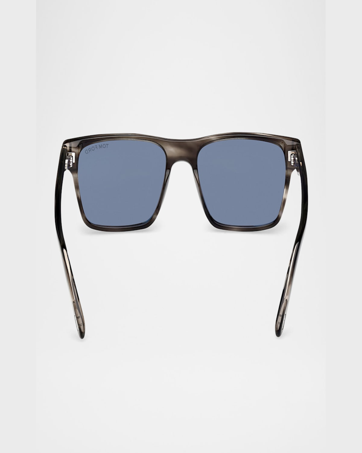 Tom Ford Square Frame Sunglasses In Shiny Striped Black Havana