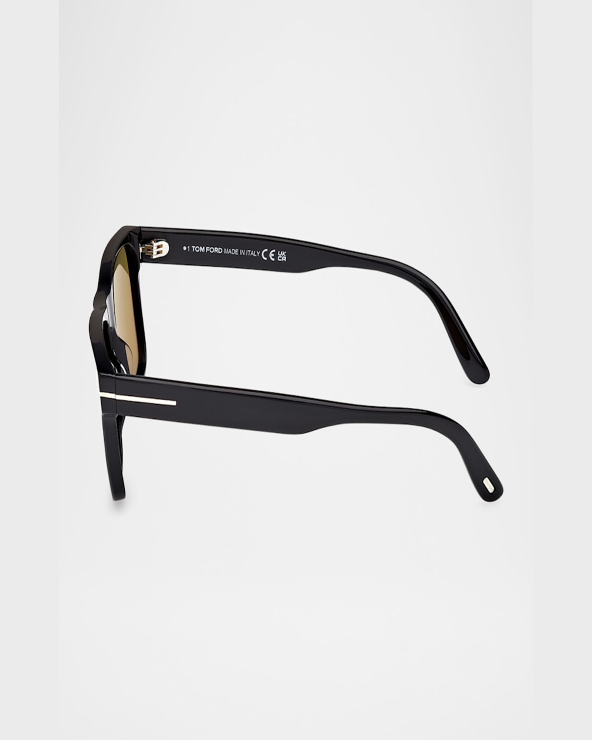 Tom Ford Men's Calder Polarized Acetate Square Sunglasses In Shiny Black