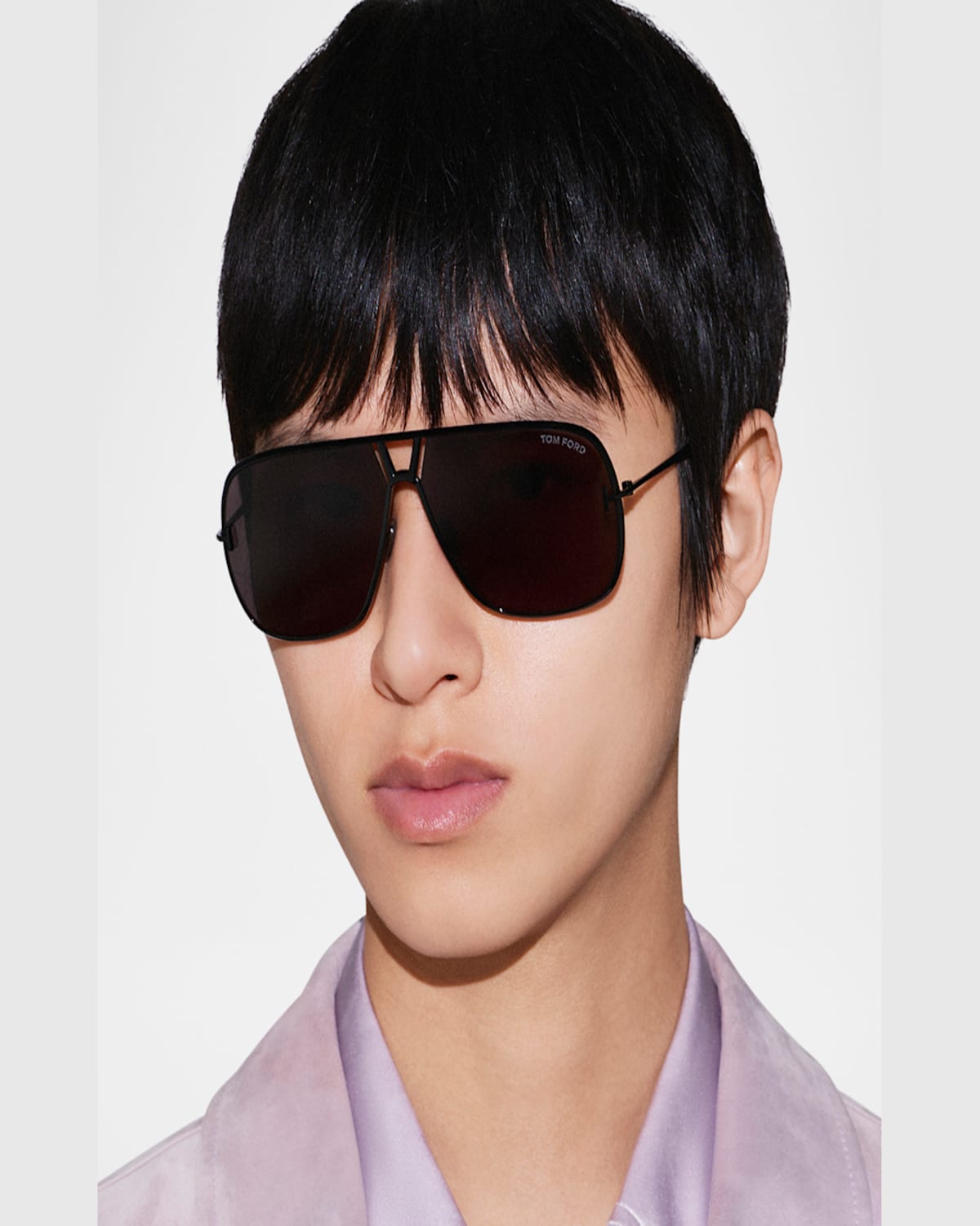 Tom Ford Full Frame Sunglasses In Shiny Black