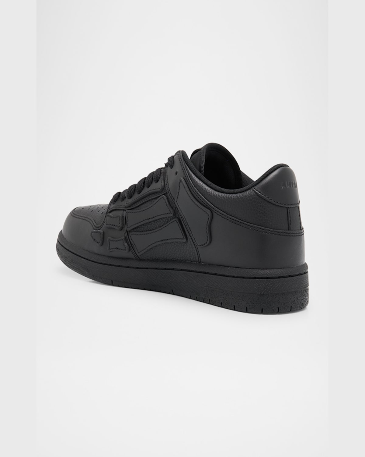 Shop Amiri Men's Skel Low-top Leather Sneakers In Black