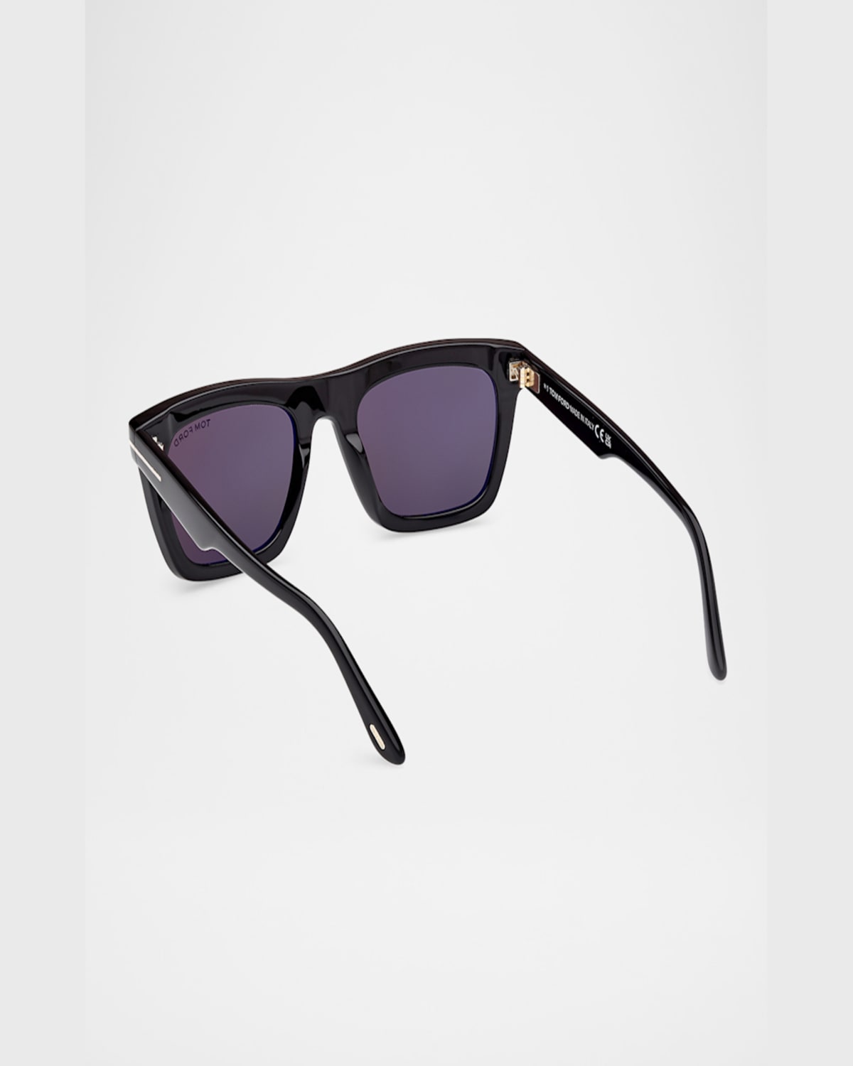 Tom Ford Eyewear Lelio Square Frame Sunglasses In Shiny Striped Black  Transp Grey Light Brown Lenses