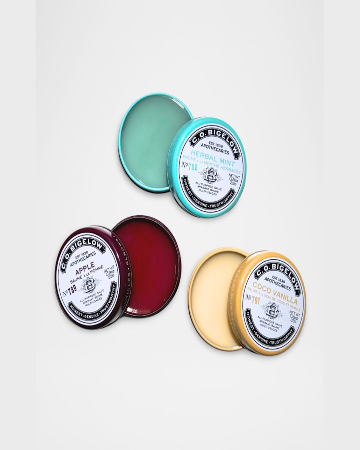 C.o. Bigelow Lip Salve Tin Trio Set