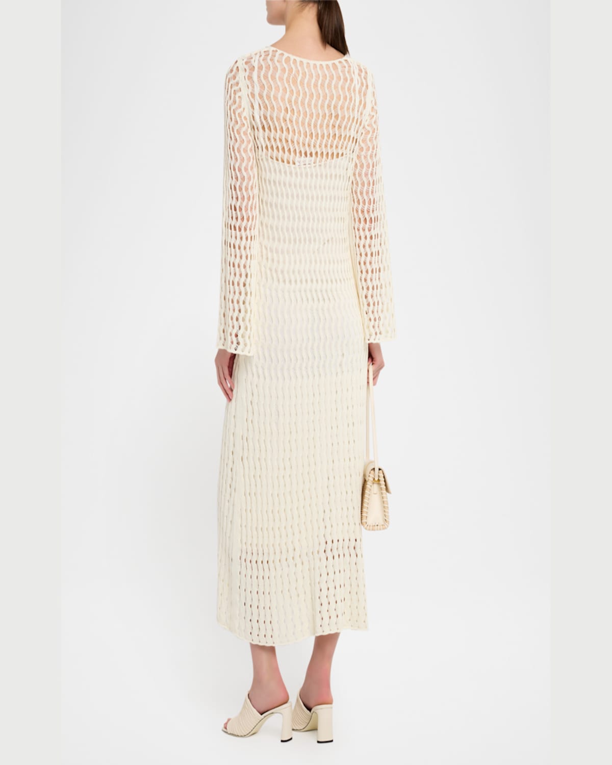 Altuzarra Jemmy Open Knit Long-sleeve Midi Dress