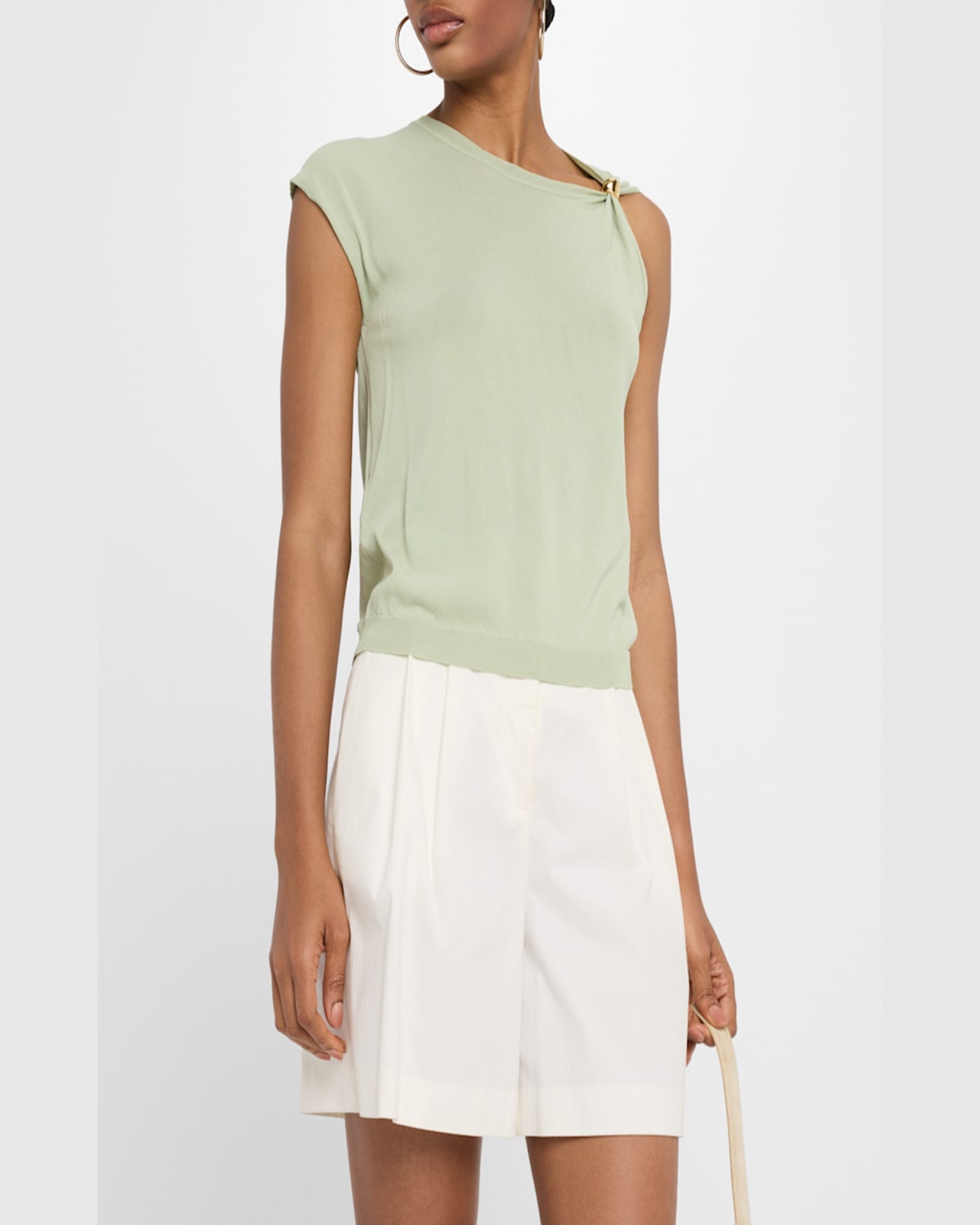 Altuzarra Rinaldi Asymmetric Cap Sleeve Sweater