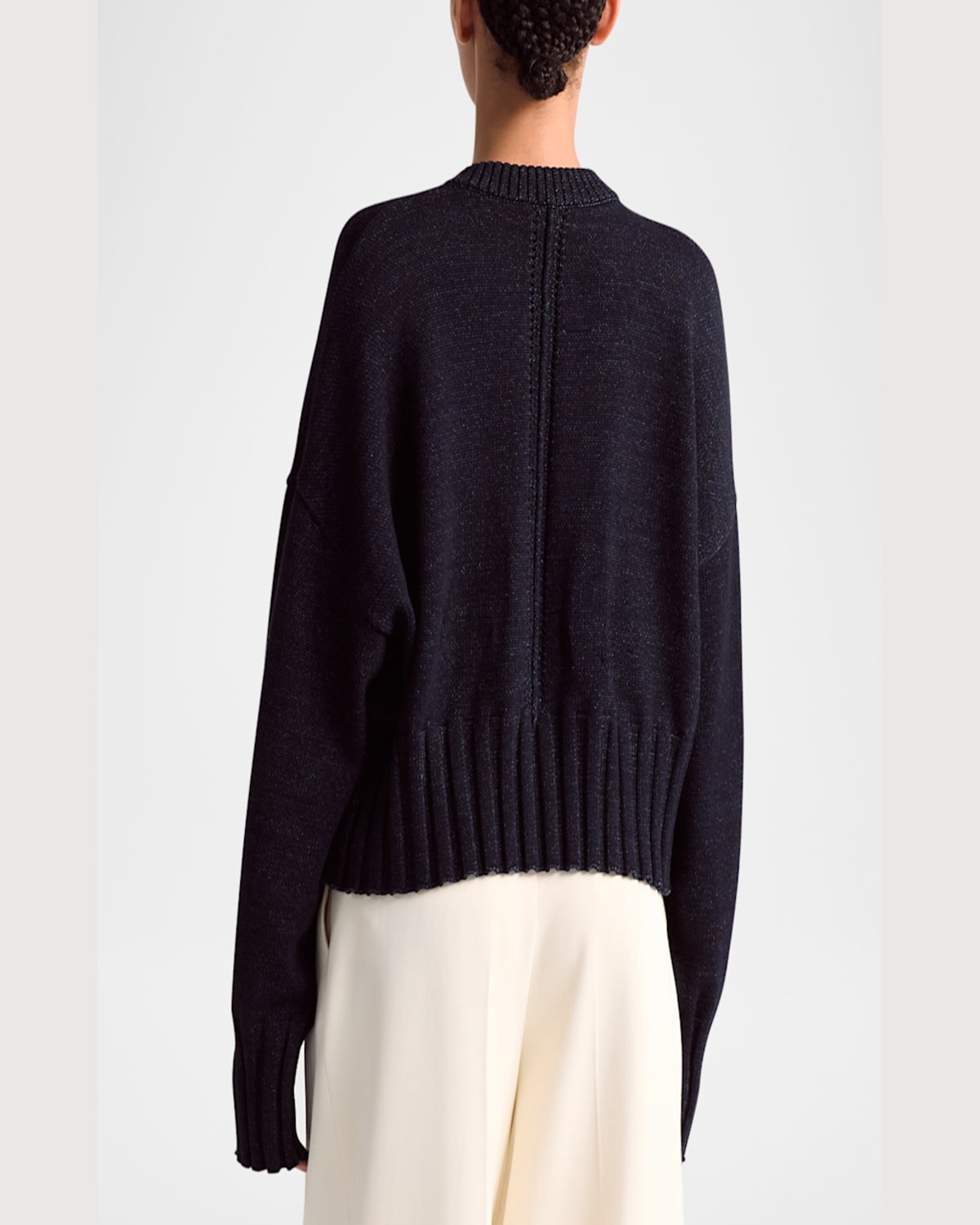 Altuzarra Liam Wide-rib Crewneck Cardigan