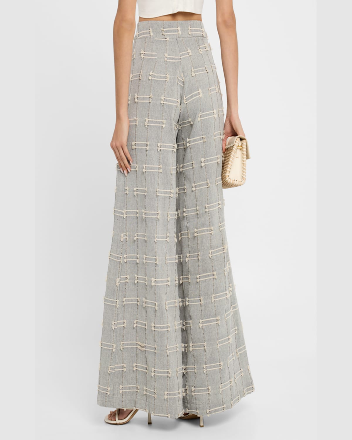 Jbq Oslo Wide-leg Pants In Blackoatmeal