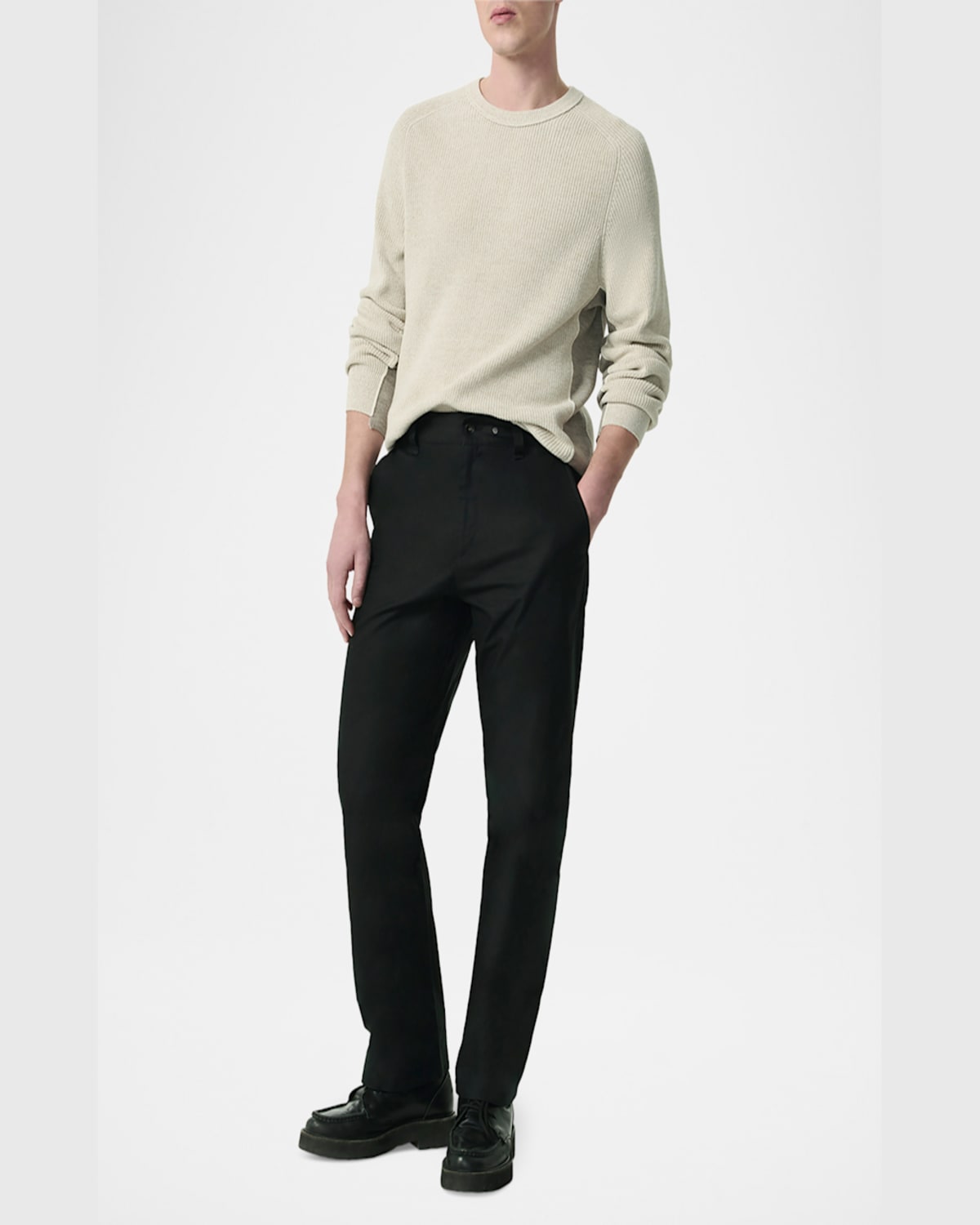 Rag & Bone Men's Haydon Straight Fit Cotton Chino Pants In Black