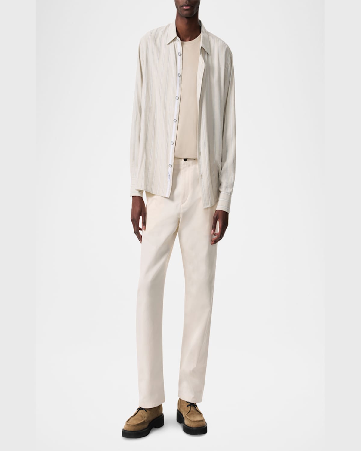 Shop Rag & Bone Men's Haydon Straight Fit Cotton Chino Pants In Offwht