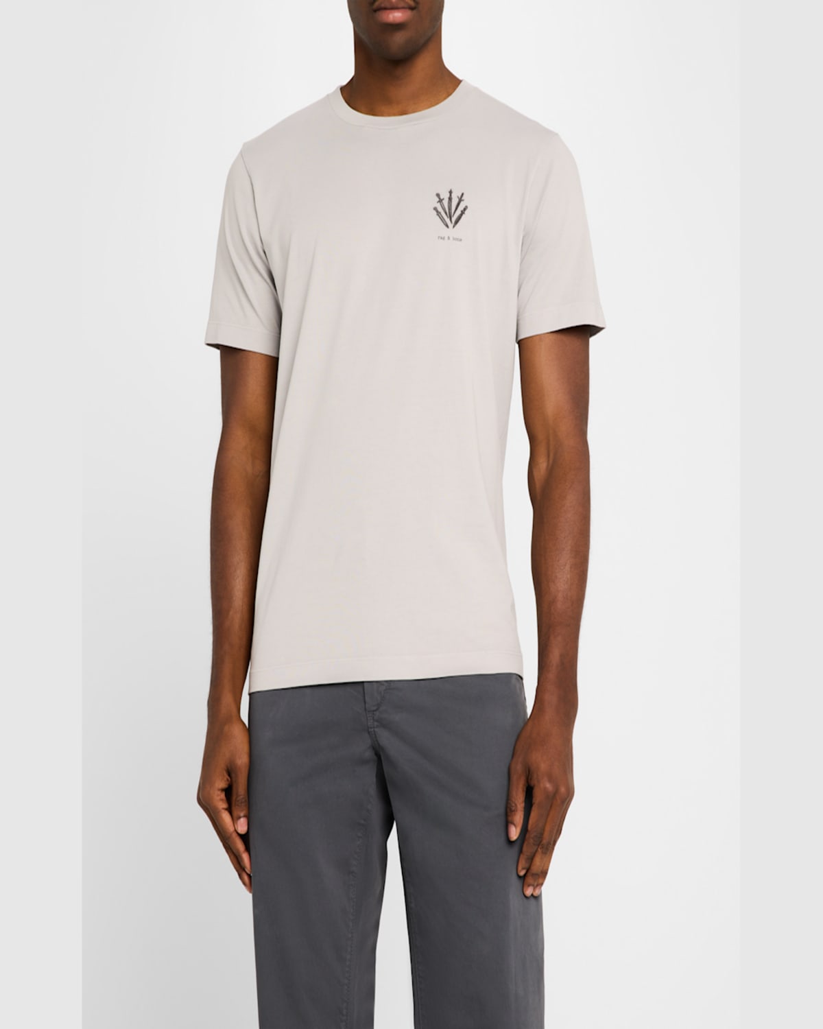 Rag & Bone Men's Dagger Short-sleeve T-shirt In Gray