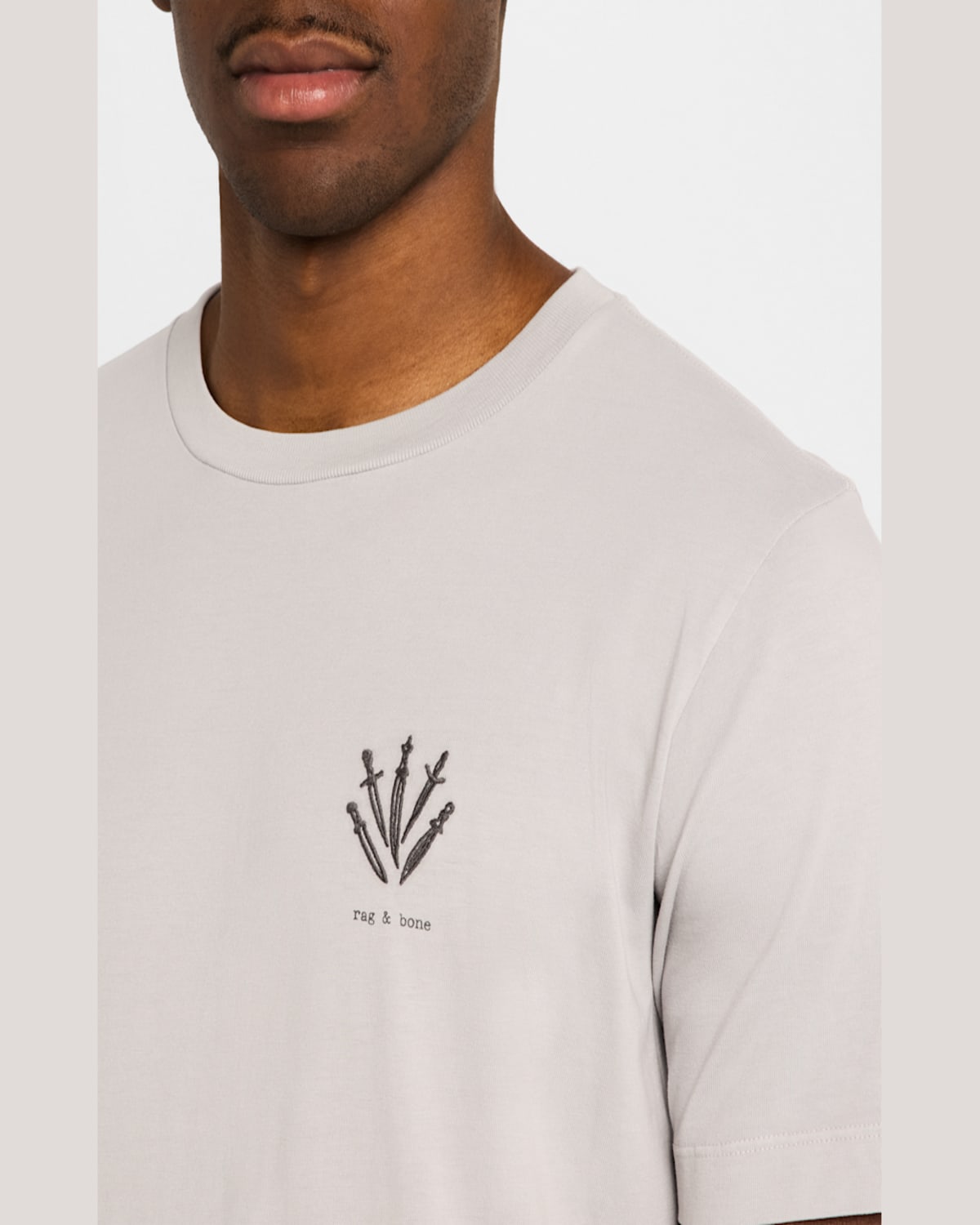 Rag & Bone Men's Dagger Short-sleeve T-shirt In Gray