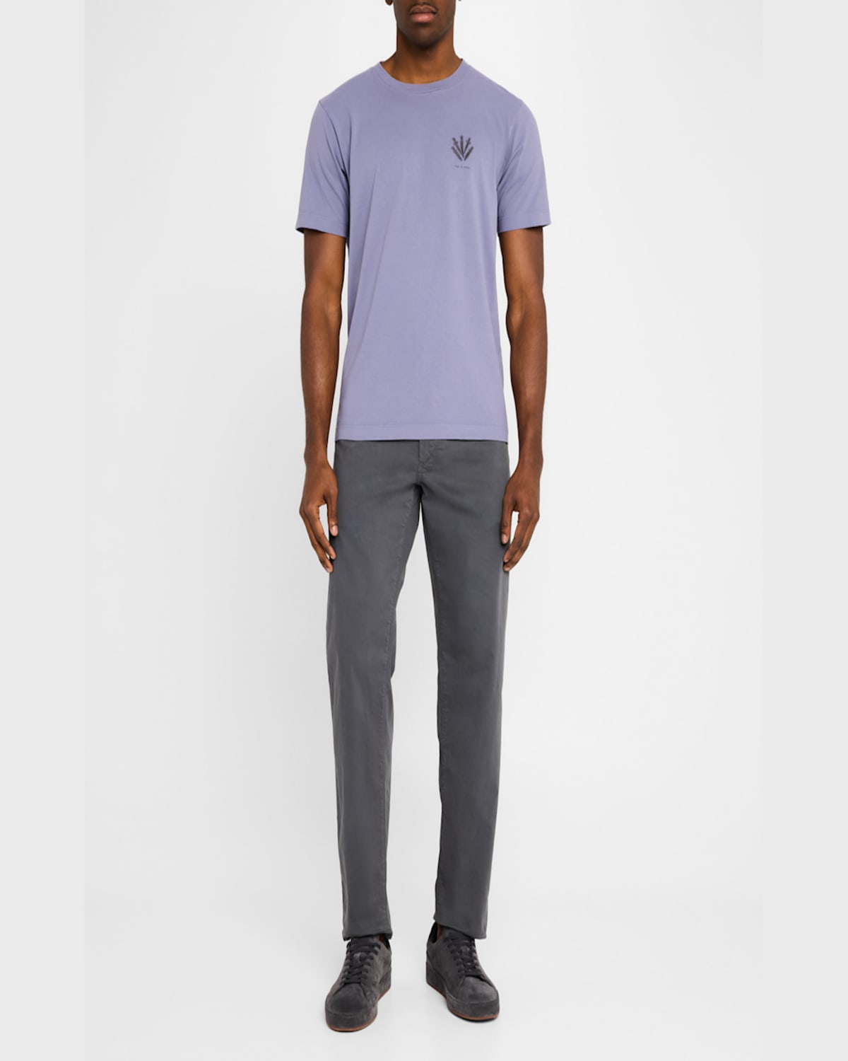 Rag & Bone Men's Dagger Short-sleeve T-shirt In Washedpurp
