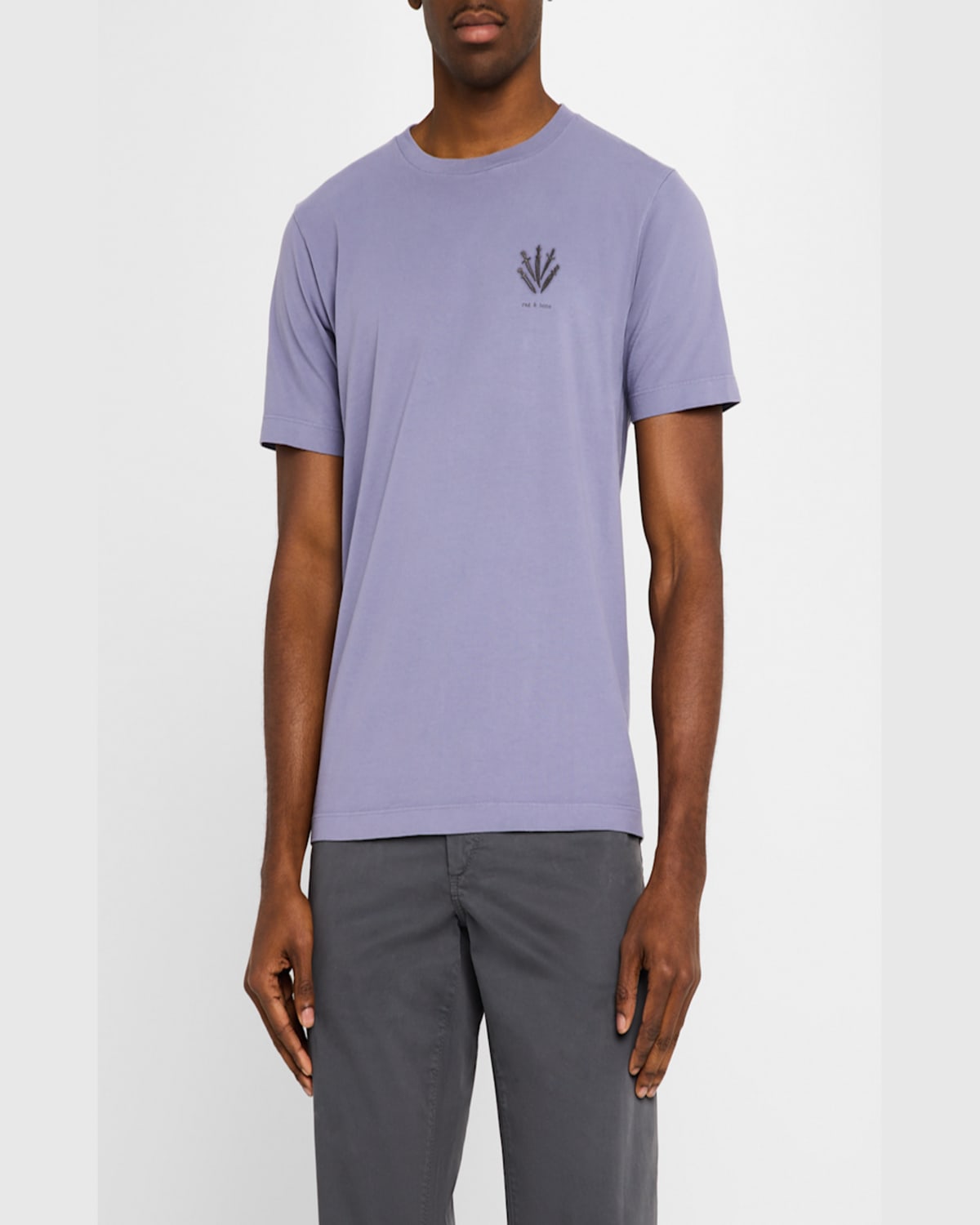 Rag & Bone Men's Dagger Short-sleeve T-shirt In Washedpurp