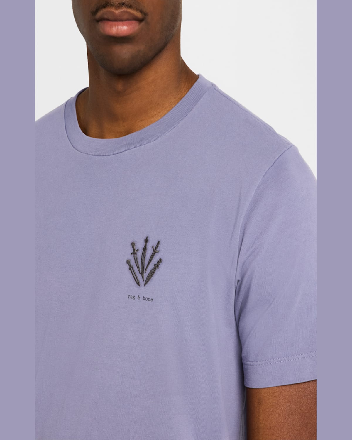 Rag & Bone Men's Dagger Short-sleeve T-shirt In Washedpurp