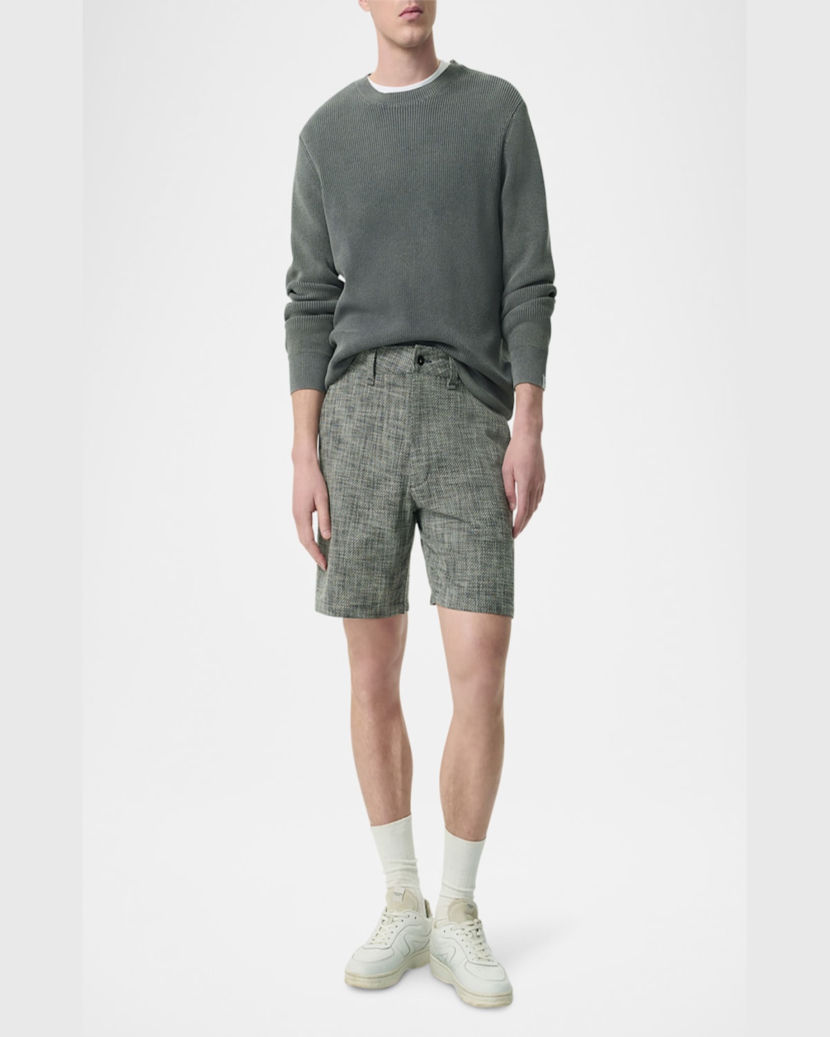 Rag & Bone Men's Haydon Tweed Shorts In Navymult