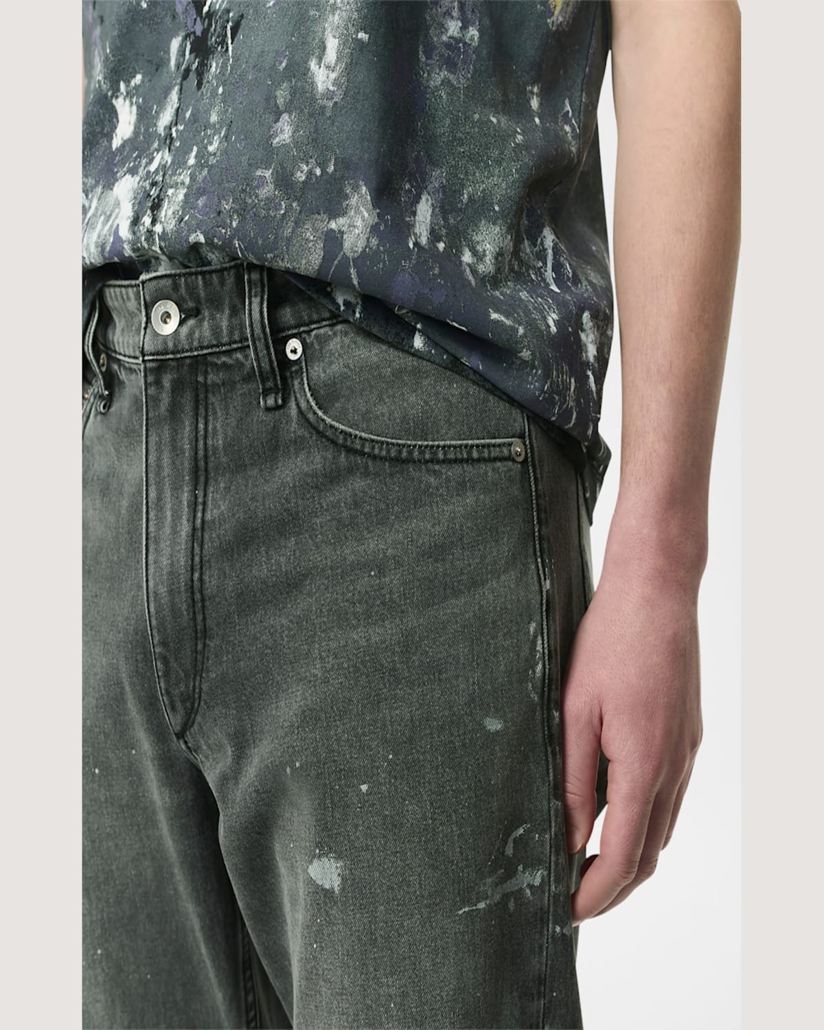 Rag & Bone Men's Fit 4 Authentic Rigid Jeans In Painted Ch