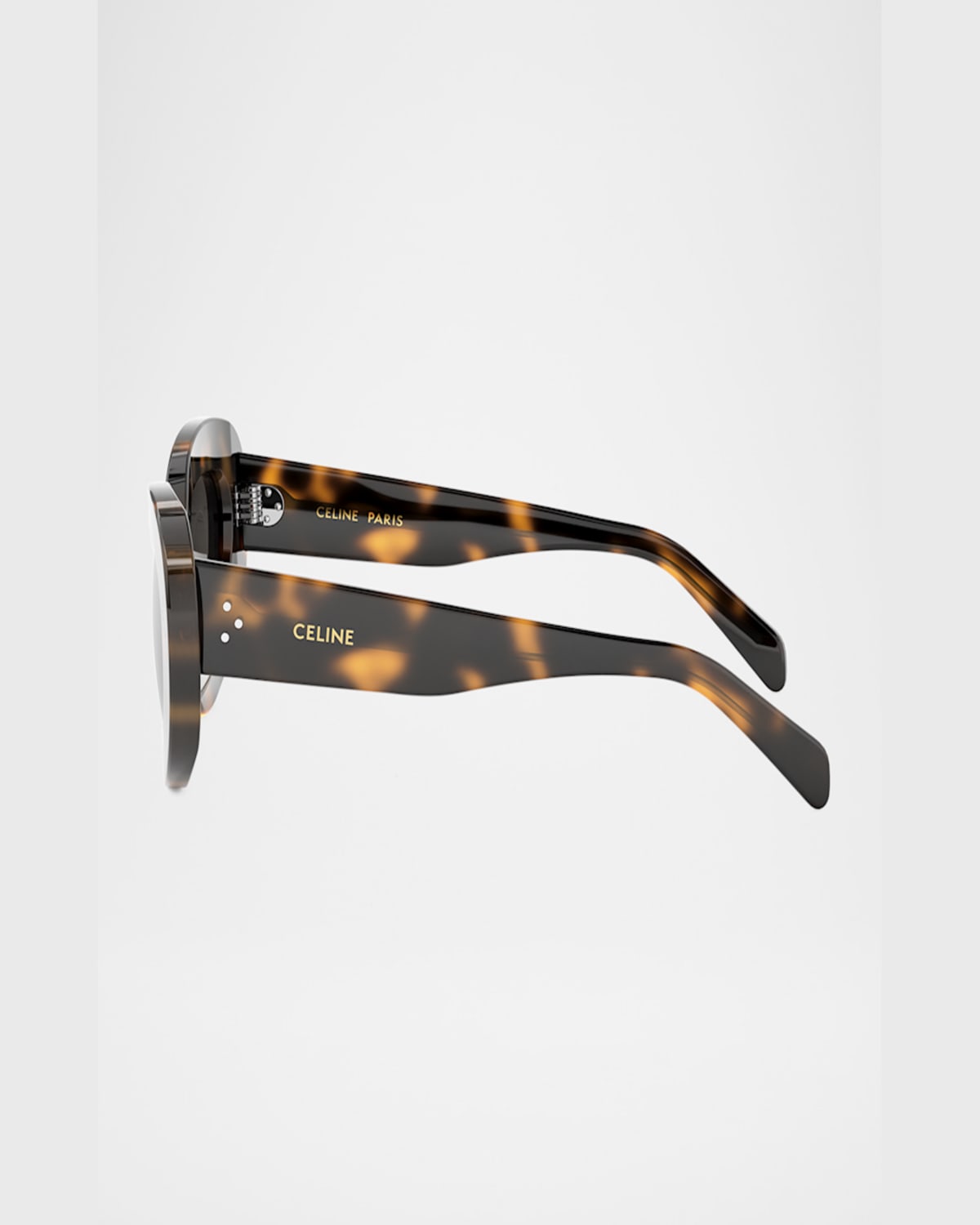 Celine 3 Dots Cat Eye Sunglasses In Dark Havana Gradient Brown