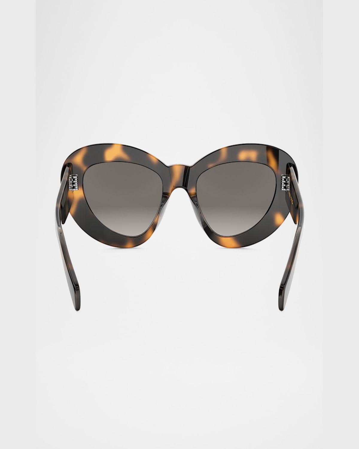 Celine 3 Dots Cat Eye Sunglasses In Dark Havana Gradient Brown