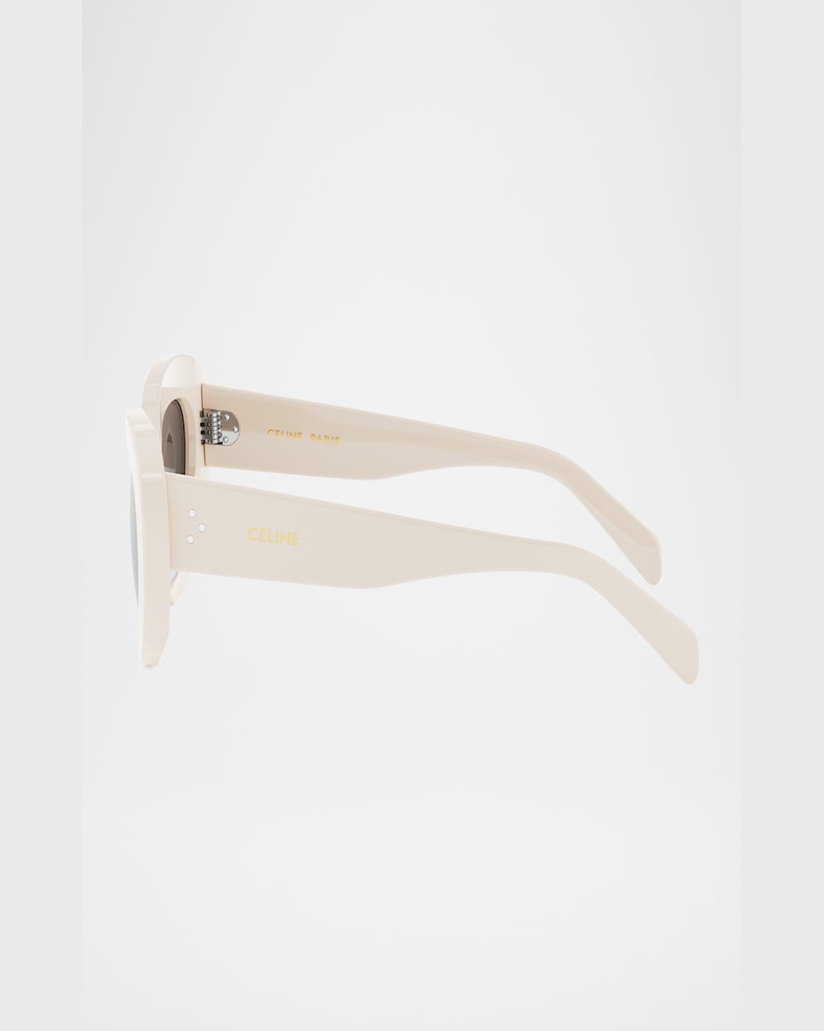 Celine 3 Dots Cat Eye Sunglasses In Ivory Gradient Brown