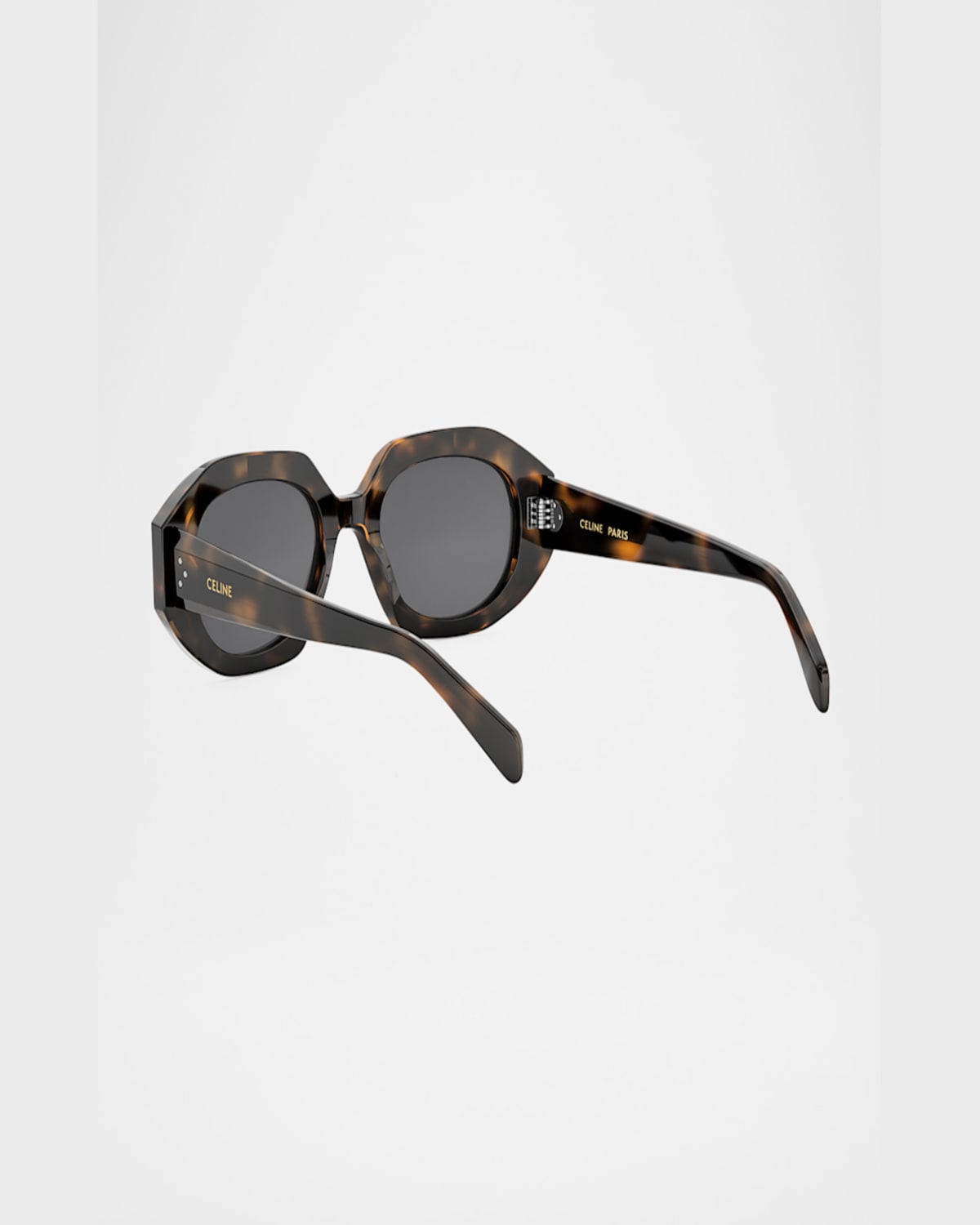 Celine 3 Dot Geometric Square Sunglasses In Blonde Havana Smoke