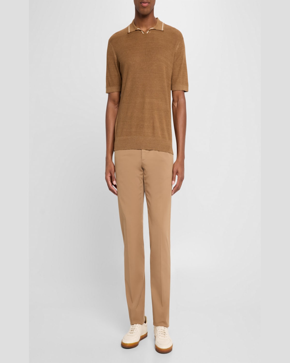 Incotex Tapered Trousers In Dark Beige520
